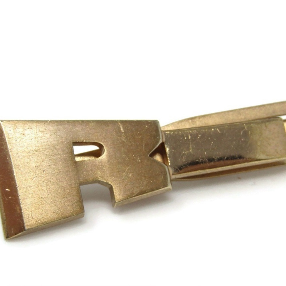 Letter R Sword Tie Clip Tie Bar signed Swank Vintage Gold Tone